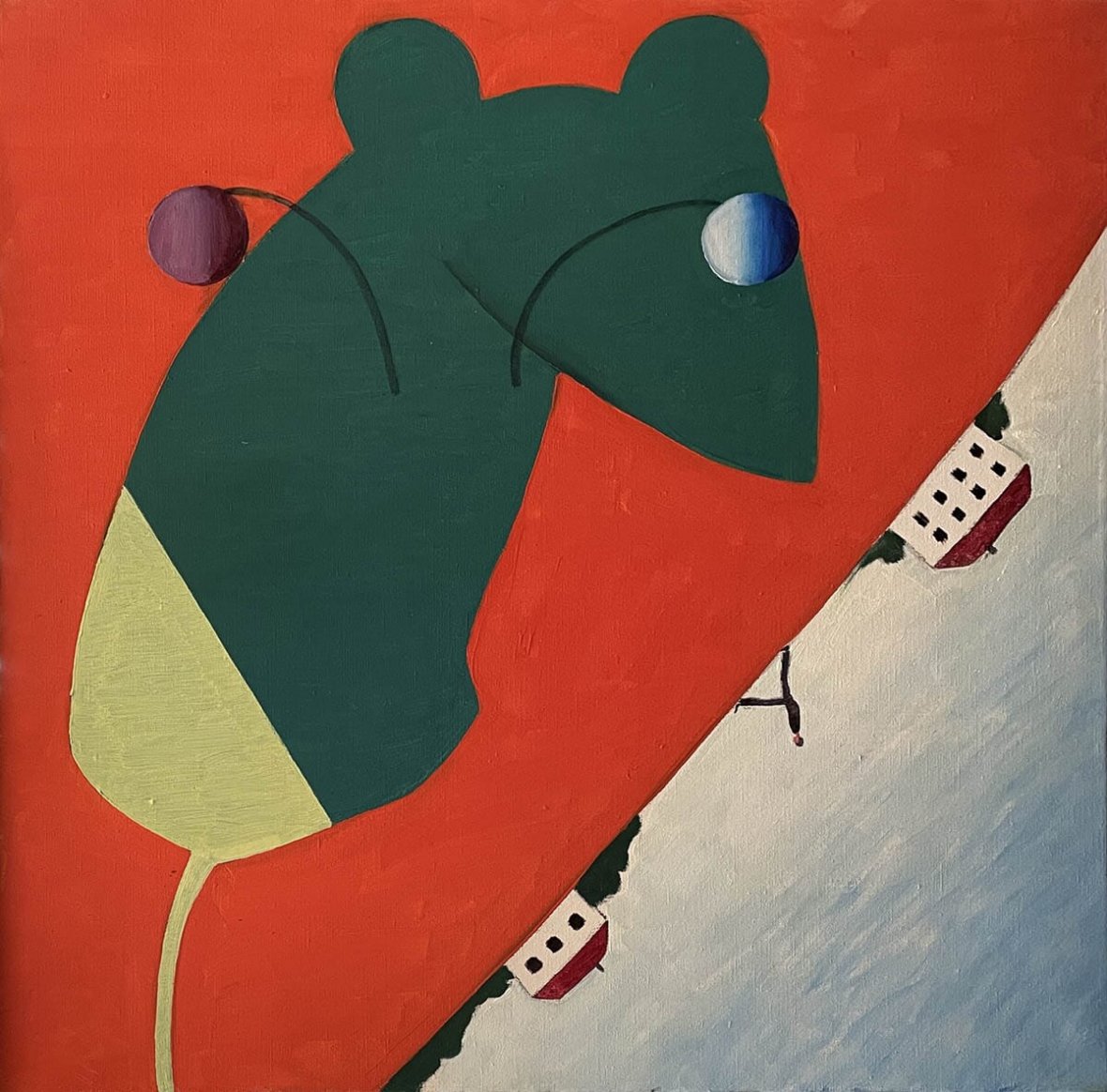 Зеленая мышь